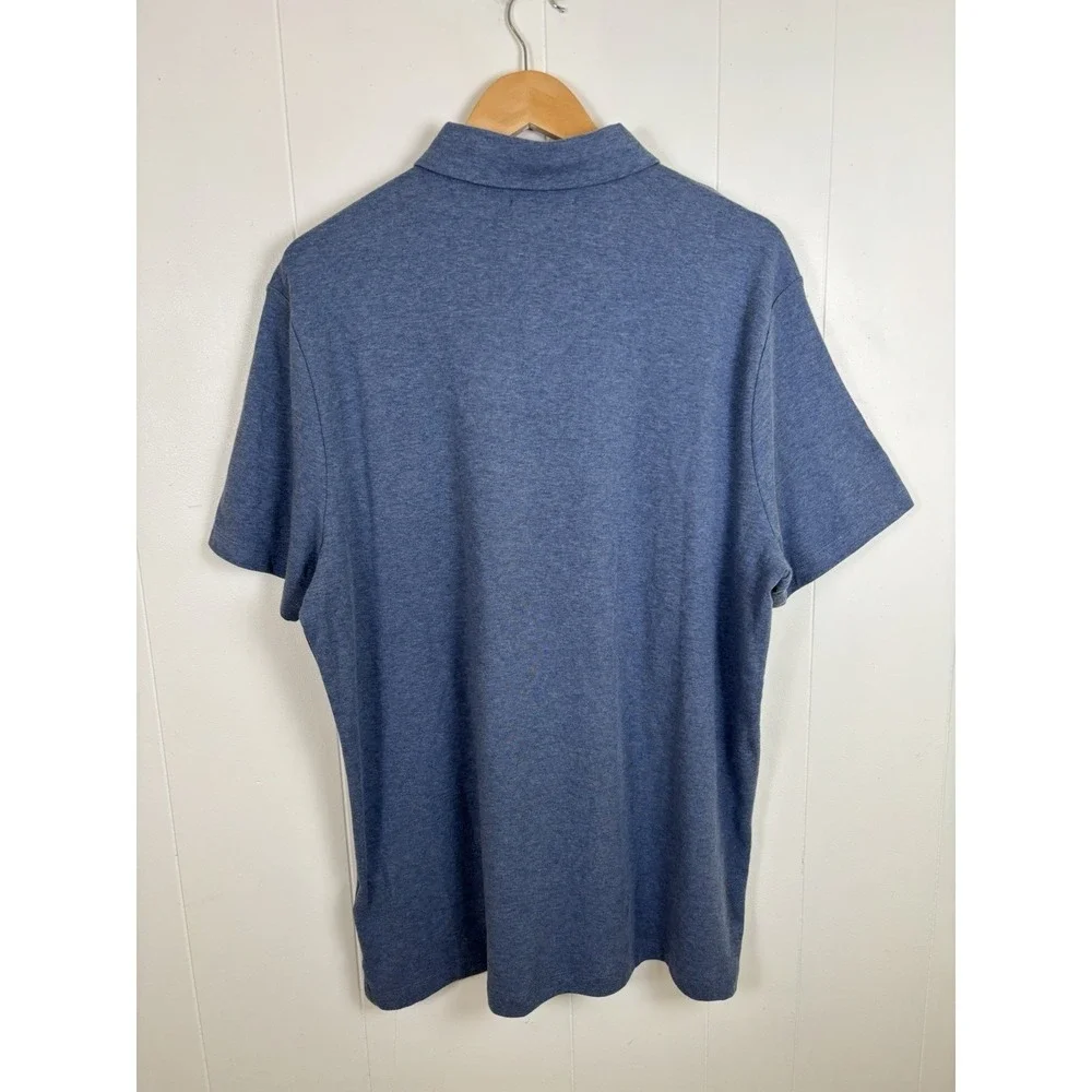 NWT Banana Republic Men's XL Luxe Touch Performance Polo Shirt Blue Cotton
